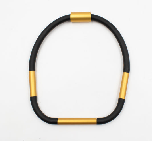 Christina Brampti K2242 Rubber and Aluminium Necklace Gold