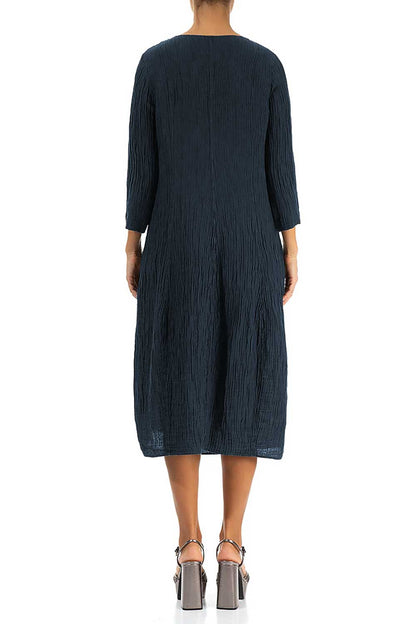 V-Neck Crinkled Silk 91289/7 Dress