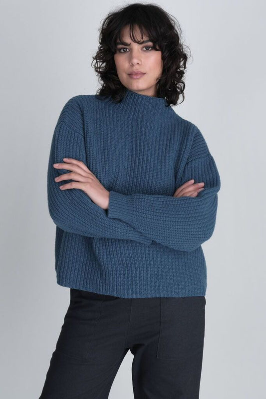Bibico Matilda Ribbed Jumper Peacock Blue