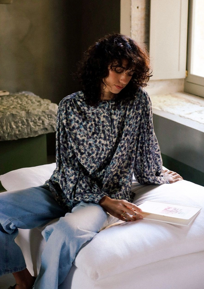 Indi & Cold Tessa Balloon Sleeve Shirt Vanilla