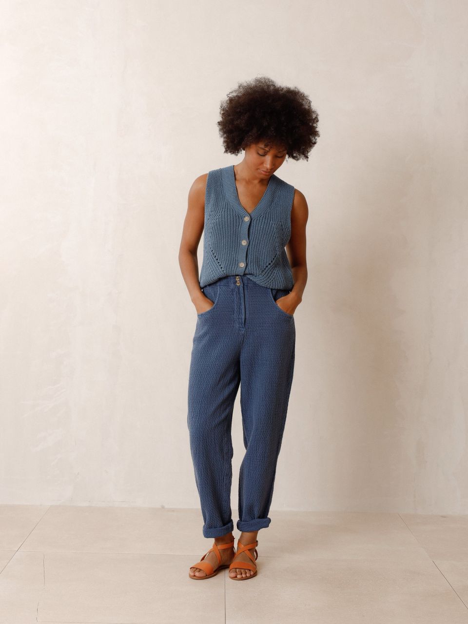 Indi & Cold Americana Trousers Indigo