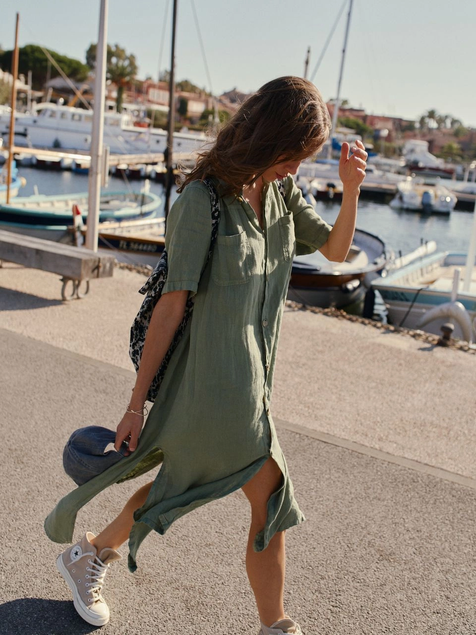 Indi & Cold Basilico Linen Dress 