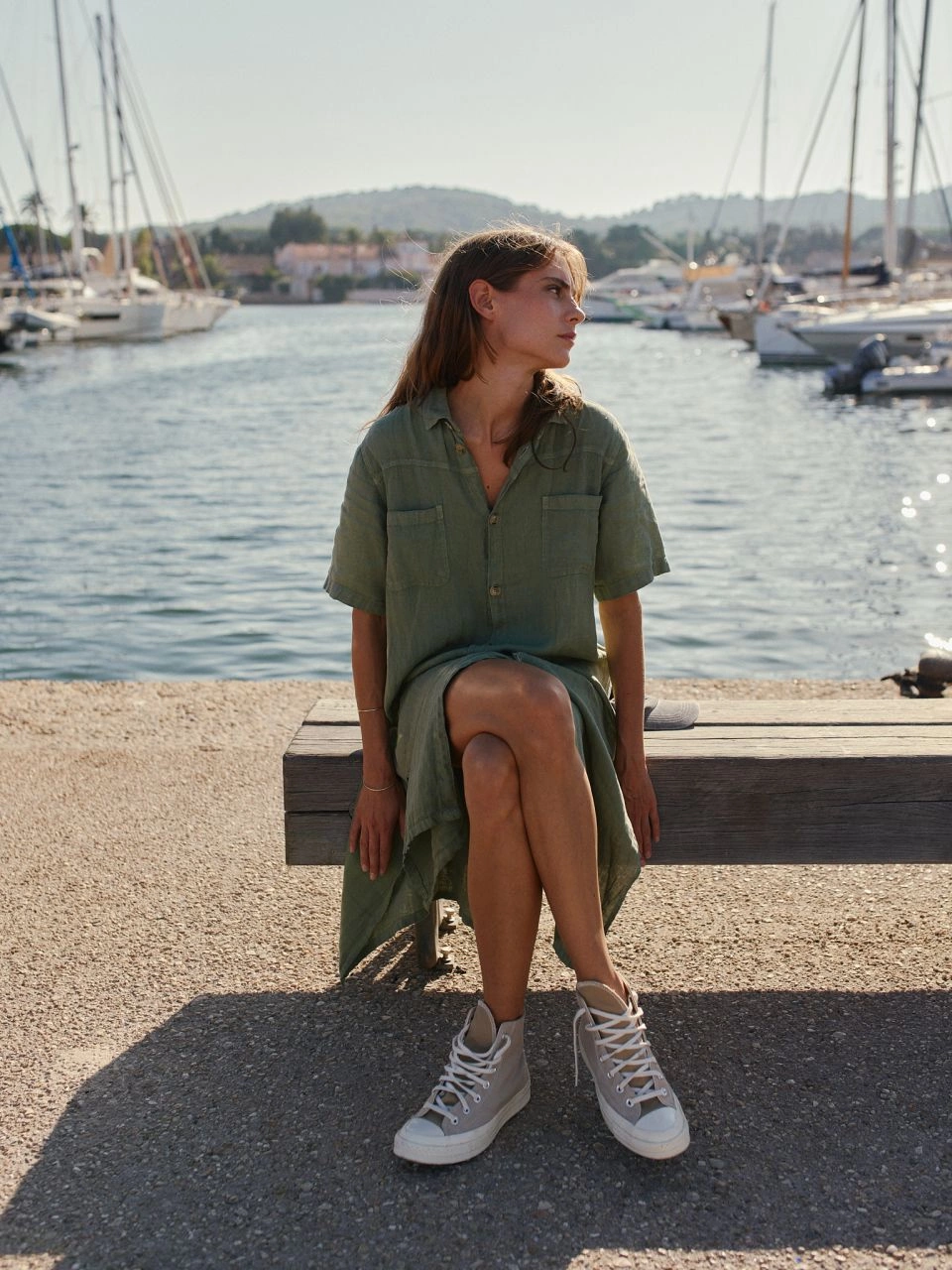 Indi & Cold Basilico Linen Dress 