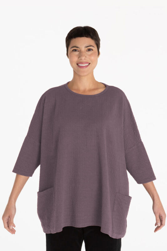 Cut Loose Pucker Double Cloth Pullover Plumeria Purple