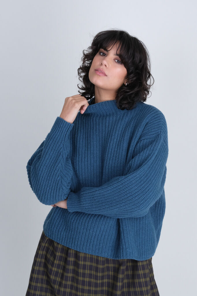 Bibico Matilda Ribbed Jumper Peacock 