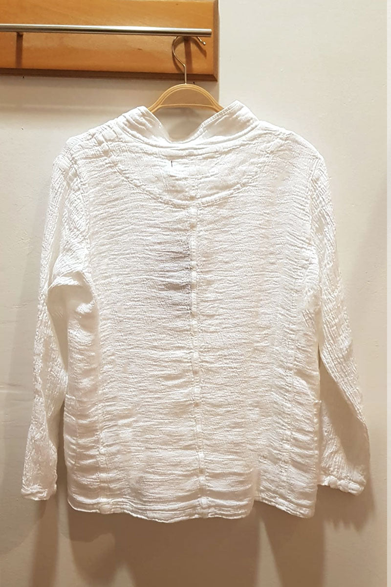 Grizas Crinkle Linen 71230 Jacket White White