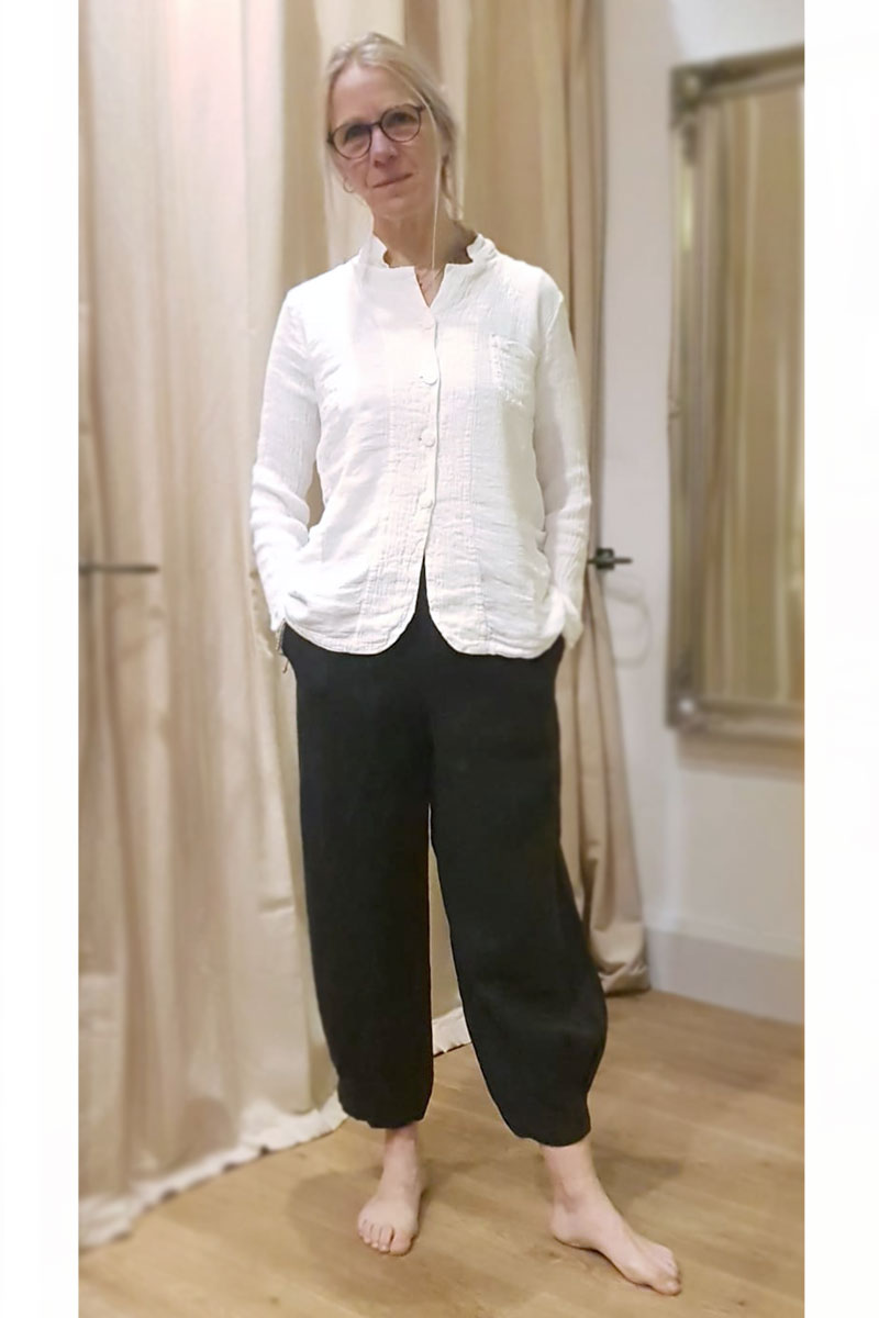 Grizas Crinkle Linen 71230 Jacket White White