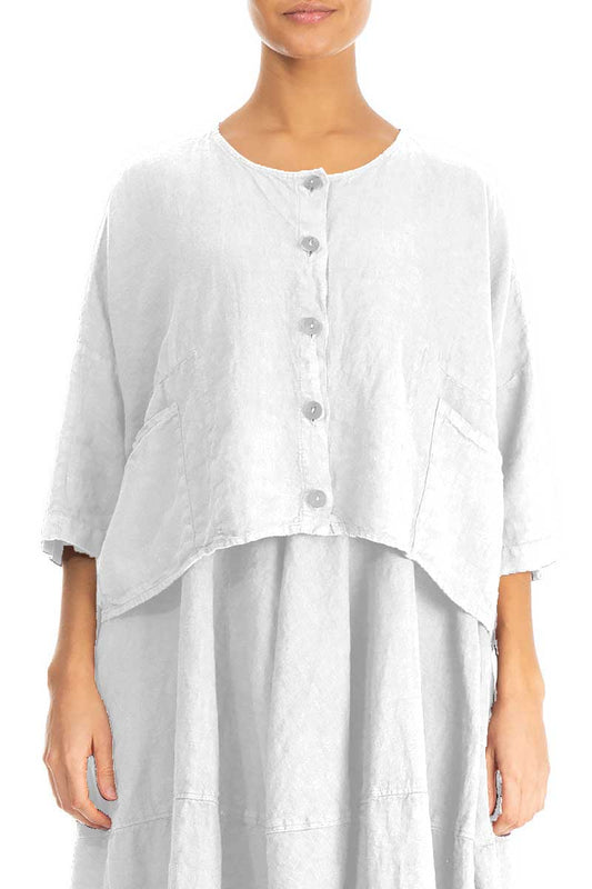 Grizas Boxy Linen 71170 Jacket White