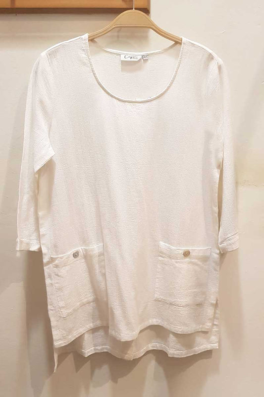 Capri Clothing Cros 50 Top White