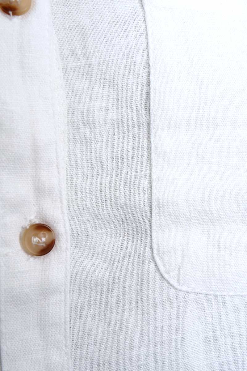 Lily and Me Sky Shirt Linen Blend White