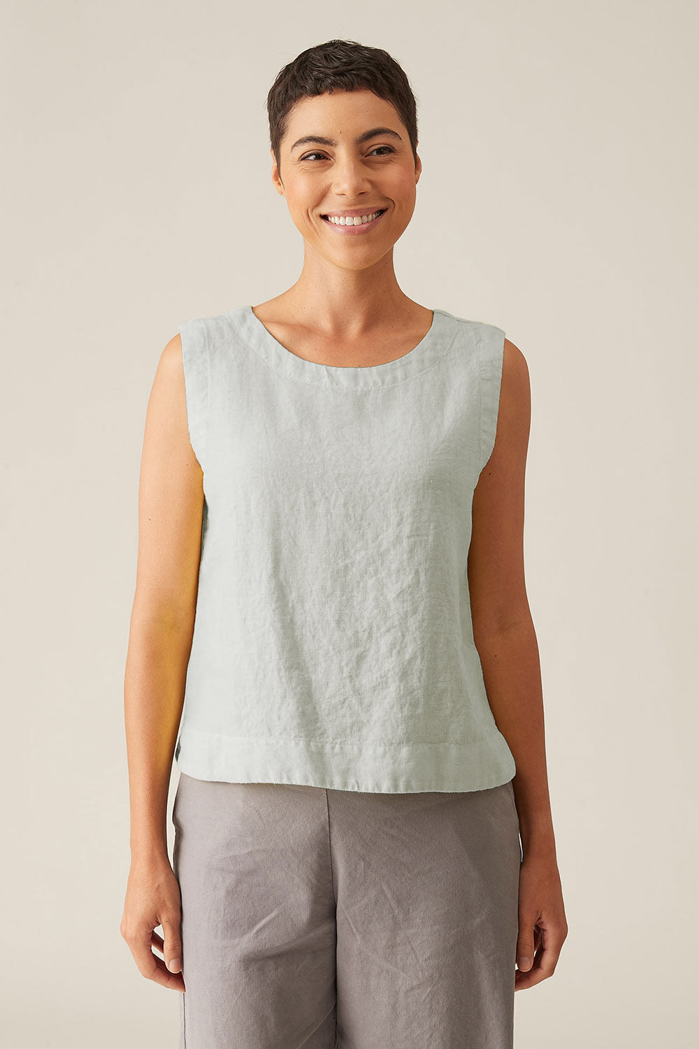 Linen Wide Facing Shell Top – Jessie Juniper