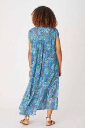 Sahara Wild Garden Dress Blue 