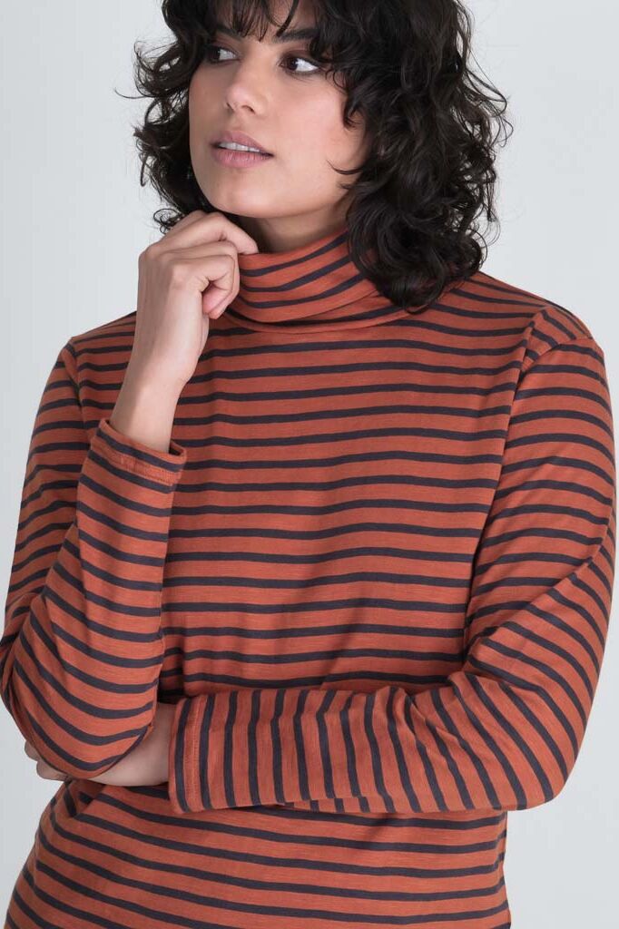 Bibico Classic Sailor Turtle Neck Top Ginger 