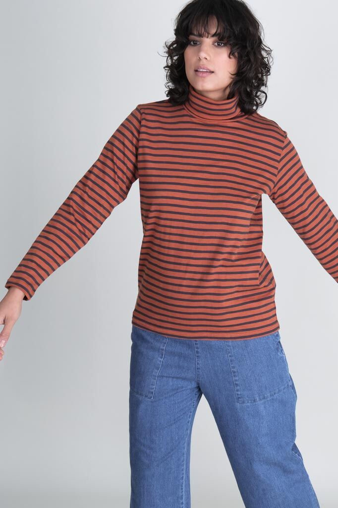 Bibico Classic Sailor Turtle Neck Top Ginger 