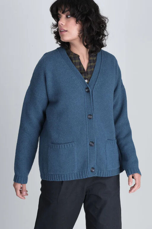 Bibico Kora Oversized Wool Cardigan Peacock 