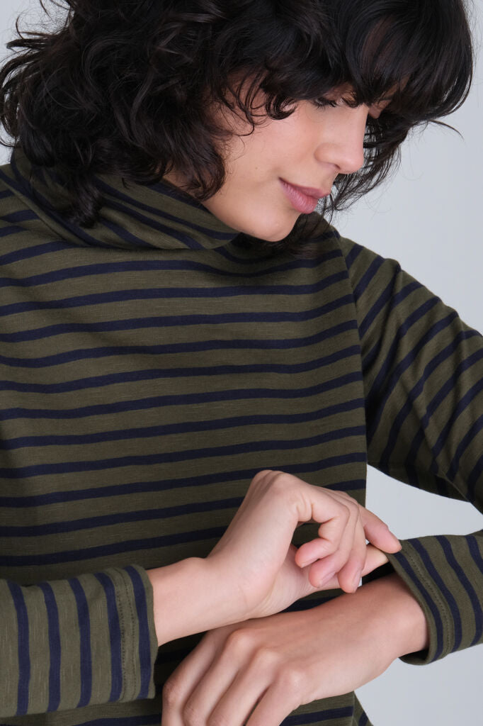 Bibico Classic Sailor Turtle Neck Top Green 