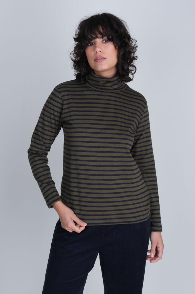 Bibico Classic Sailor Turtle Neck Top Green Green
