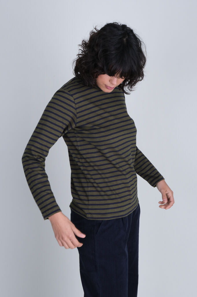 Bibico Classic Sailor Turtle Neck Top Green 