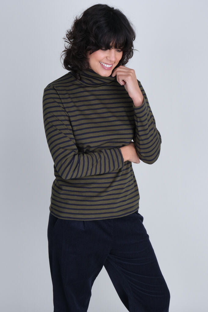 Bibico Classic Sailor Turtle Neck Top Green Green