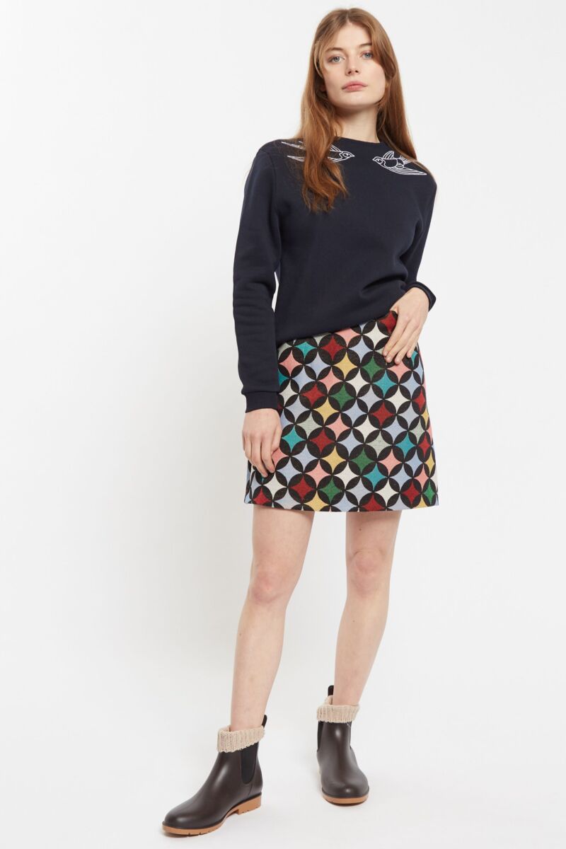 Louche Aubin Circles Jacquard Mini Skirt