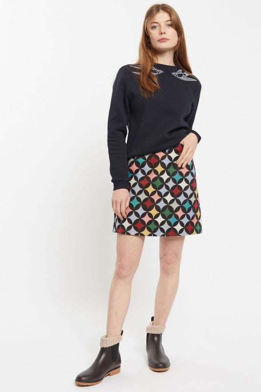 Louche Aubin Circles Jacquard Mini Skirt