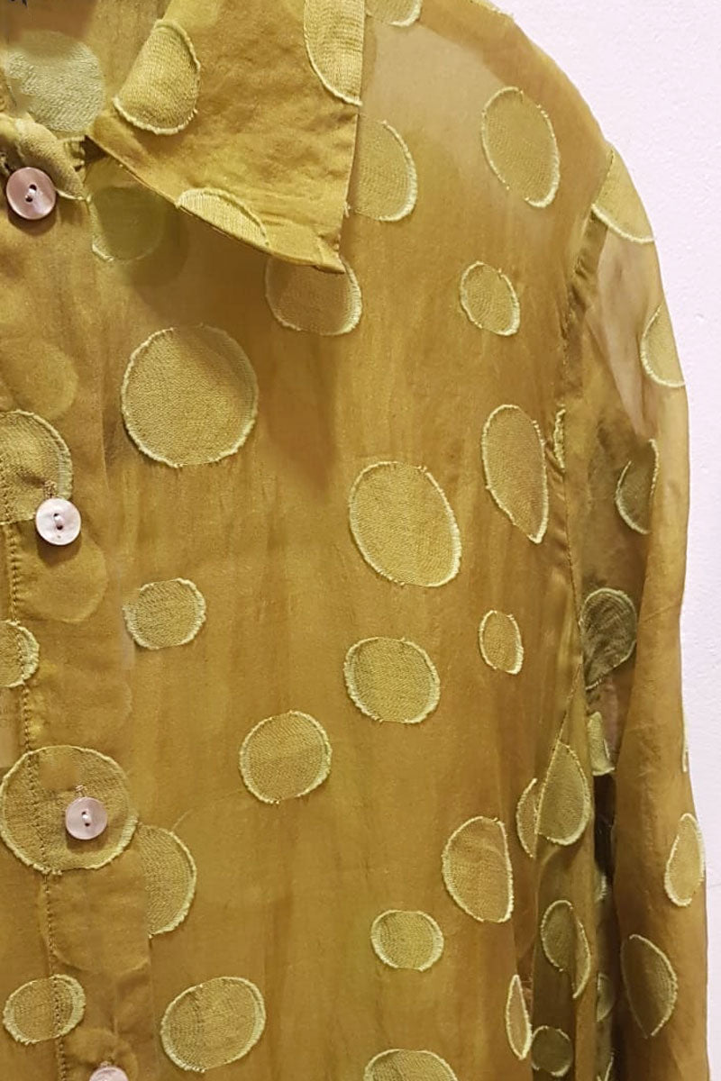 Grizas Silk Spot 71183 Coat Dress Green