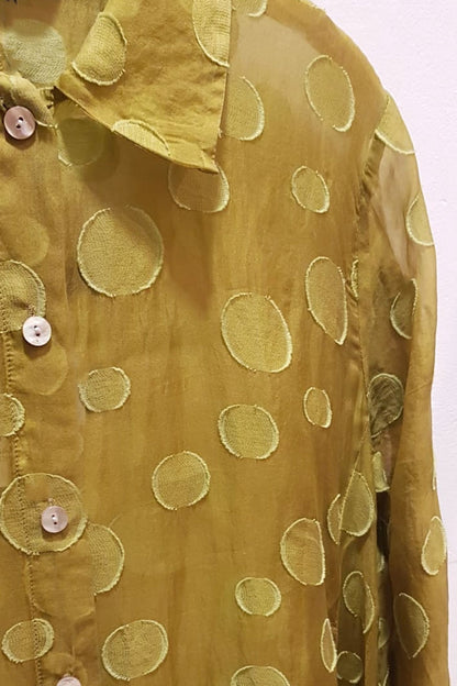 Grizas Silk Spot 71183 Coat Dress Green